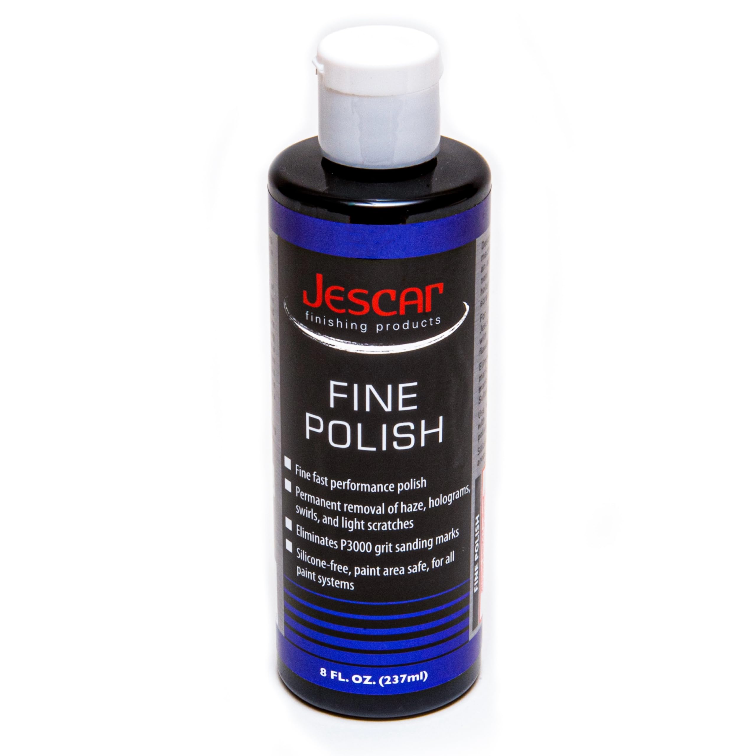 Jescar Fine Polish - 8oz Professional Car Finishing Polish | Removes Swirl Marks, Holograms, Haze & Light Scratches | Body Shop Safe | Eliminates P3000 Grit Sanding Marks | Enhances Gloss & Clarity | Perfect for Detailing, Show Car Prep & Paint Correction