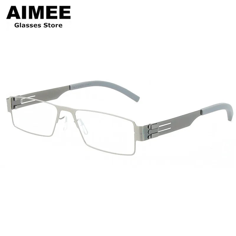 Aimee Women's Full Rim Square Screwless Steel Eyeglasses Frame 91134 - Lightweight & Durable for Office, Reading & Everyday Use