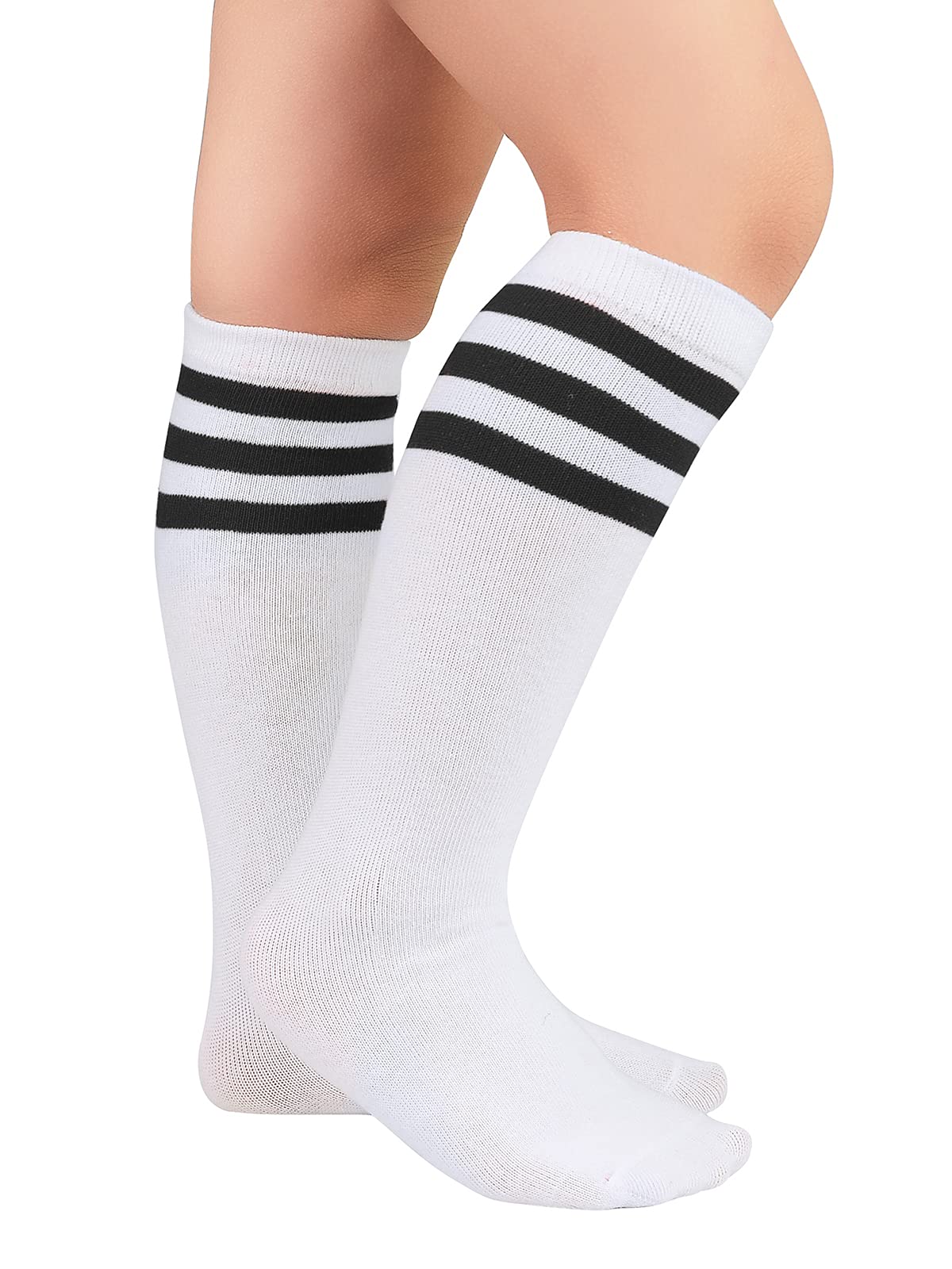 Century Star Kids Toddler Soccer Uniform Socks - Cotton Athletic Knee High Tube Socks for Boys & Girls - Perfect for Soccer Games, Sports Training & Casual Wear