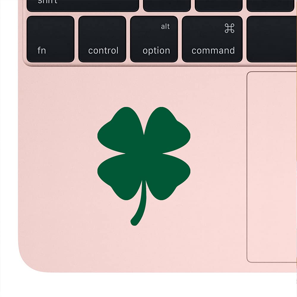 Premium Waterproof Vinyl Decal Stickers - Set of 2 Four Leaf Clover (Green) for Laptop, Phone, Helmet, Car Window, Bumper, Mug, Cup, Door & Wall Decor | Perfect for St. Patrick's Day Gifts, Irish-Themed Parties & DIY Home Decoration