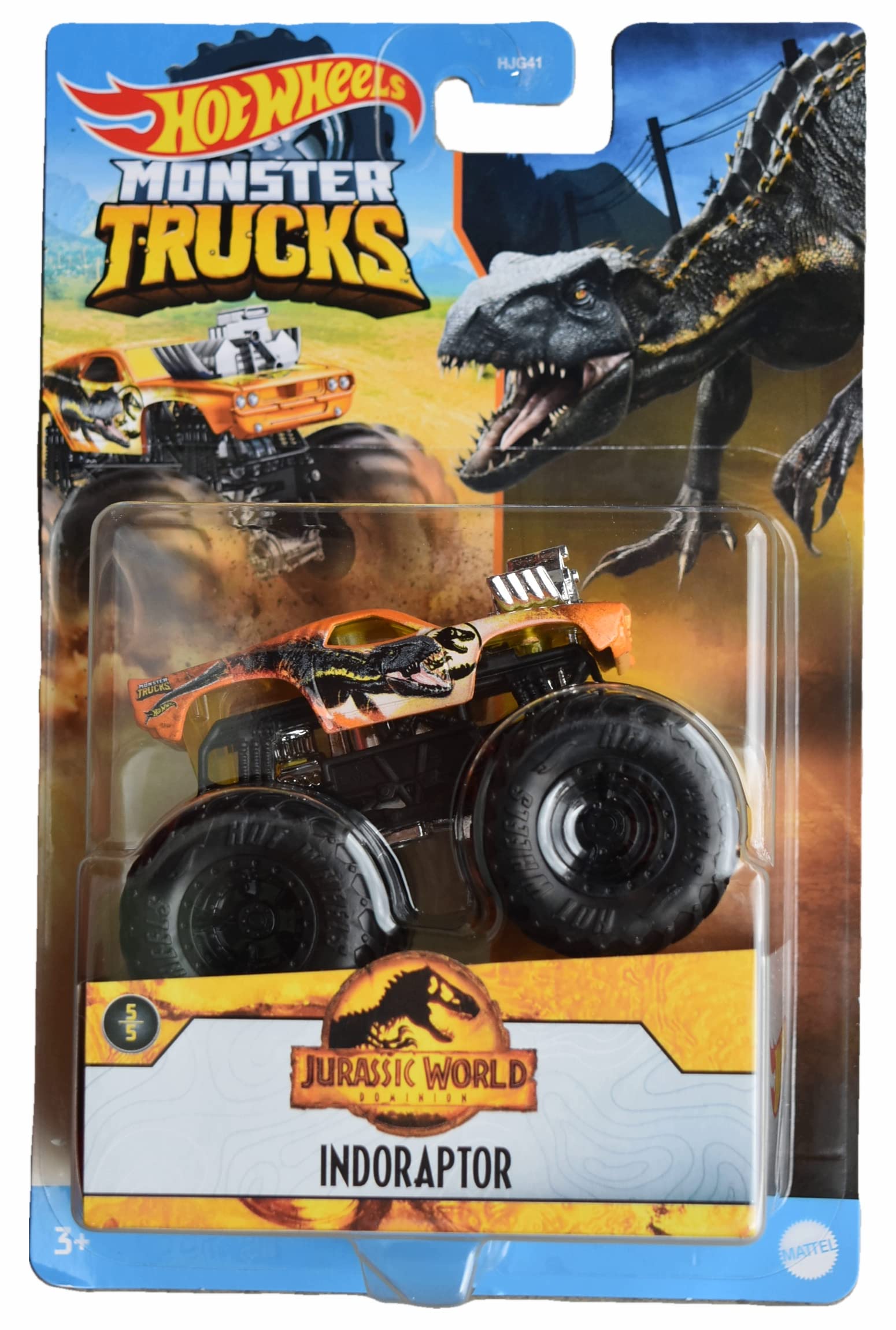 Hot Wheels Monster Trucks Indoraptor Jurassic World Dominion Die-Cast Toy Car - Dinosaur-Themed Collectible for Kids & Adults - Perfect for Playtime, Gift Giving & Display Collection
