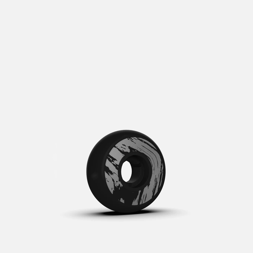 58mm 95A Hardness Skateboard Wheels - 4 Pack (Black/Silver) for Smooth Cruising & Street Skating