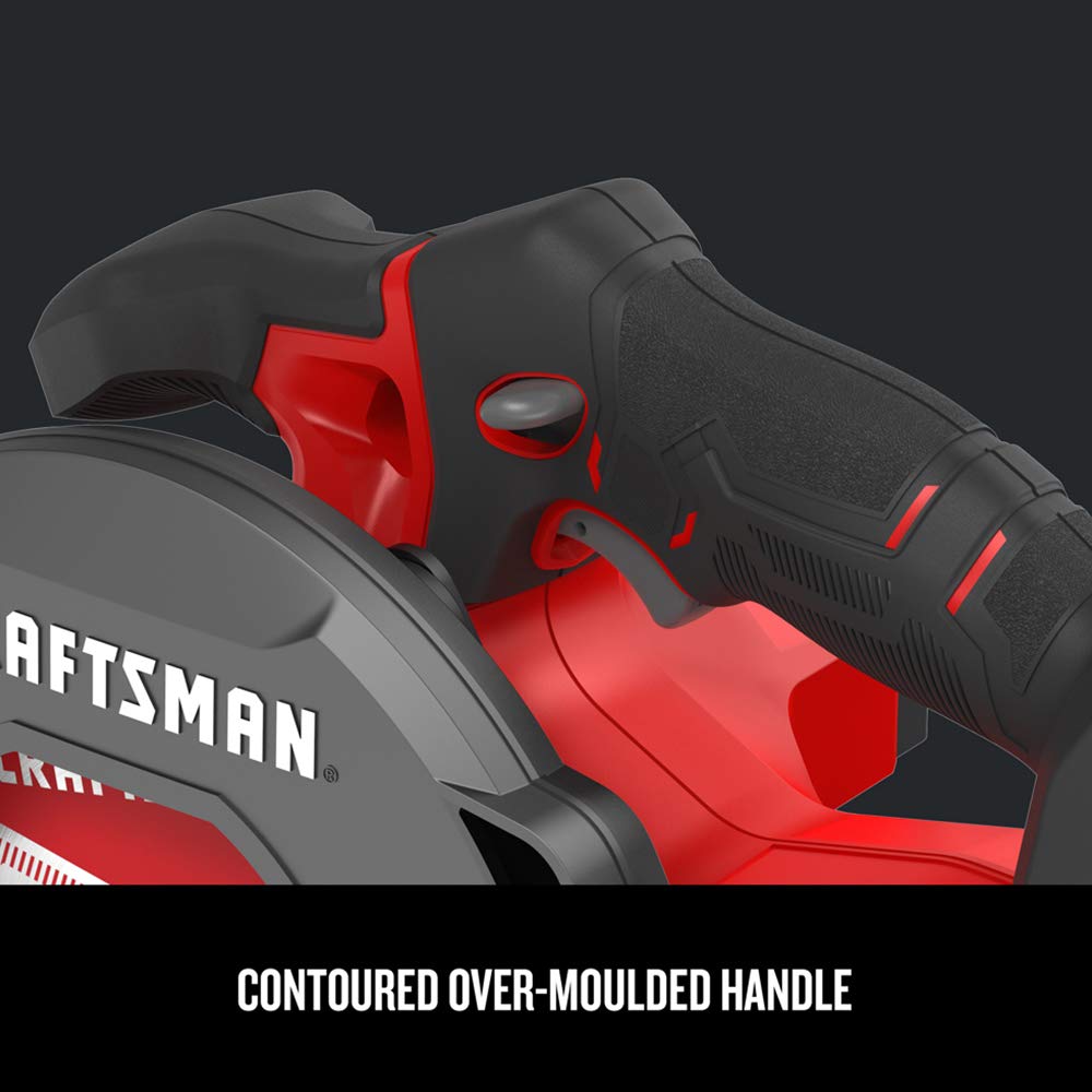 CRAFTSMAN V20 6-1/2 Inch Cordless Circular Saw (CMCS500B) - Bare Tool for Woodworking, DIY Projects & Home Renovations
