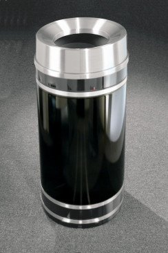 Monte Carlo 16 Gallon Powder Coated Funnel Top Trash Can - Durable Waste Receptacle for Kitchen, Office & Outdoor Use