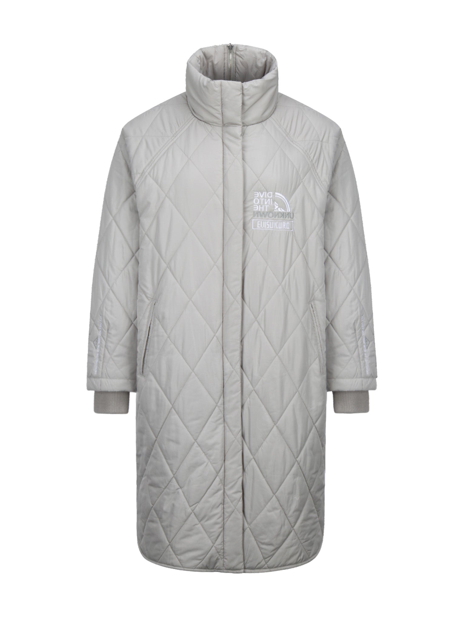 Seagull Appliqué Quilted Coat - Stylish Winter Jacket for Women, Fashionable Embroidered Outerwear - Perfect for Casual Outings, Travel & Cold Weather Protection