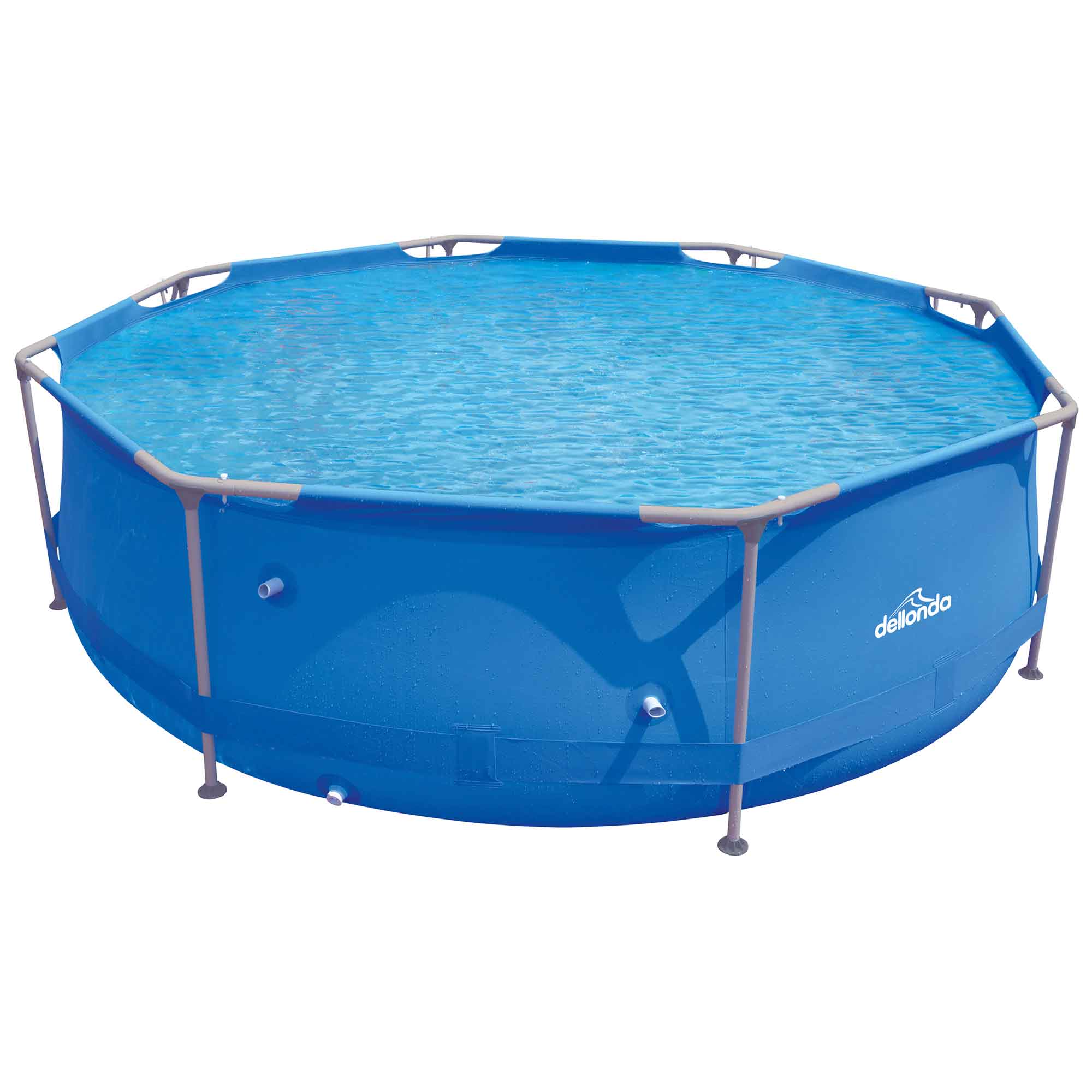 10ft Round Steel Frame Swimming Pool with Ladder, Filter Pump & Cover - Durable Outdoor Above Ground Pool for Backyard, Garden, and Summer Fun - DL137