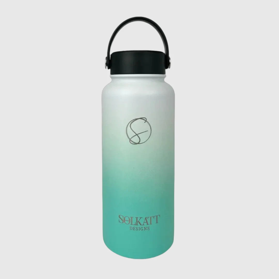 Ocean Aqua Insulated Stainless Steel Water Bottle 32oz (950ml) - Keeps Drinks Cold for 24 Hours & Hot for 12 Hours - Perfect for Hiking, Gym, Office & Outdoor Activities