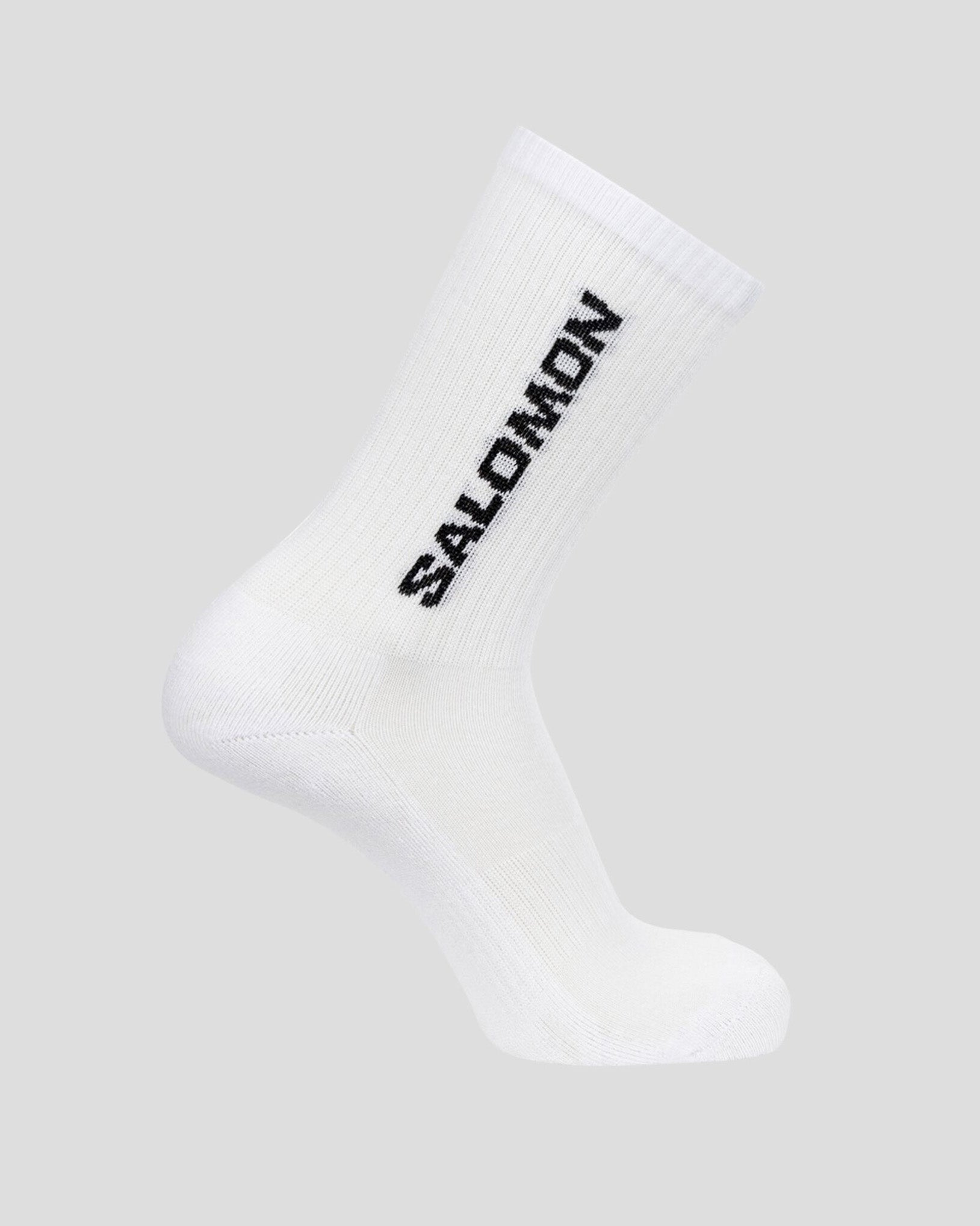 Salomon Everyday Crew Socks 3 Pack - Moisture Wicking Athletic Socks for Men & Women - Comfortable Hiking & Running Socks (White/White) - Perfect for Outdoor Activities & Daily Wear