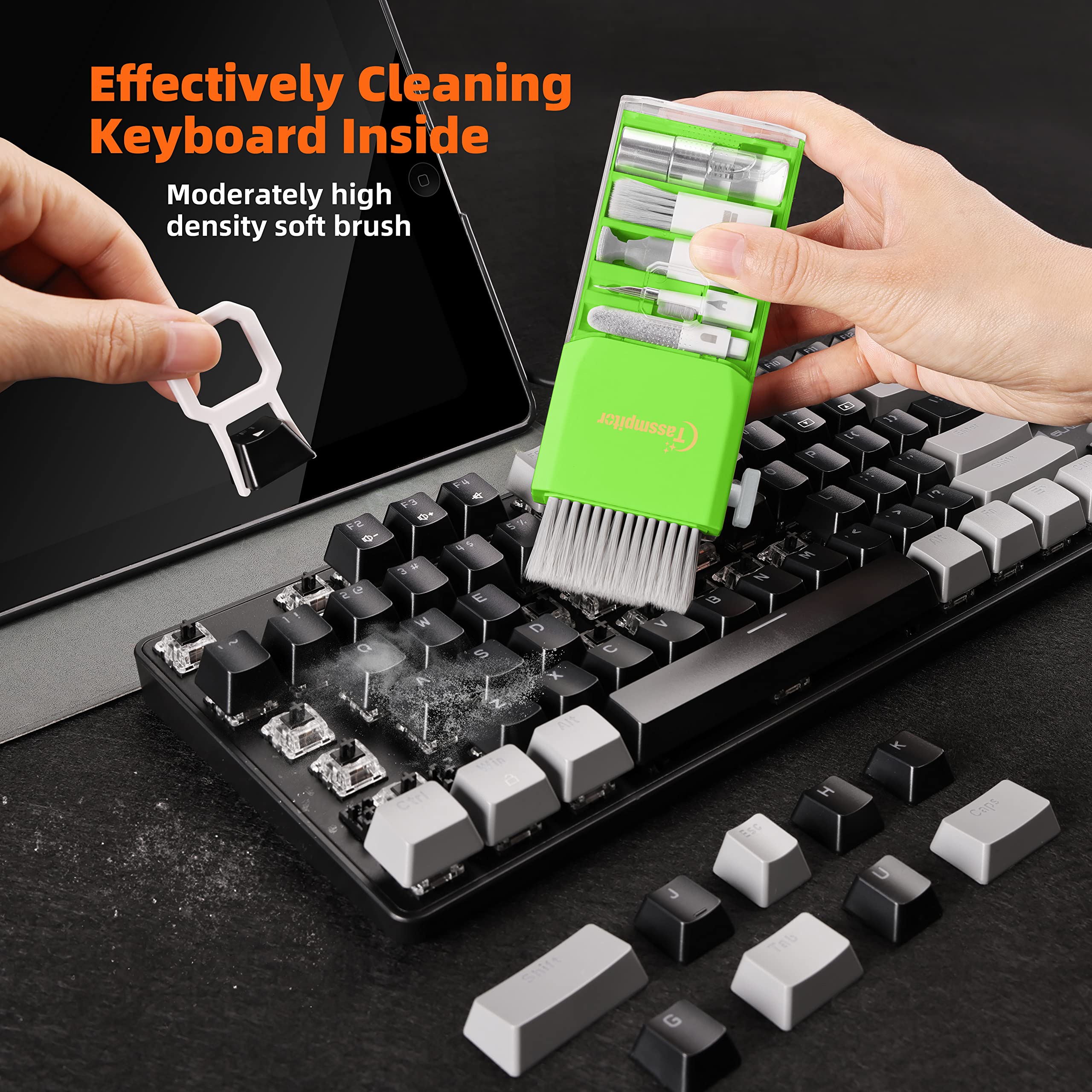 All-in-1 Electronics Cleaning Kit for MacBook, iPad, iPhone & Devices | Laptop Screen Keyboard Cleaner with Brush Tool | Safe for Computer, TV, Camera Lens | Perfect for Home, Office & Travel Use
