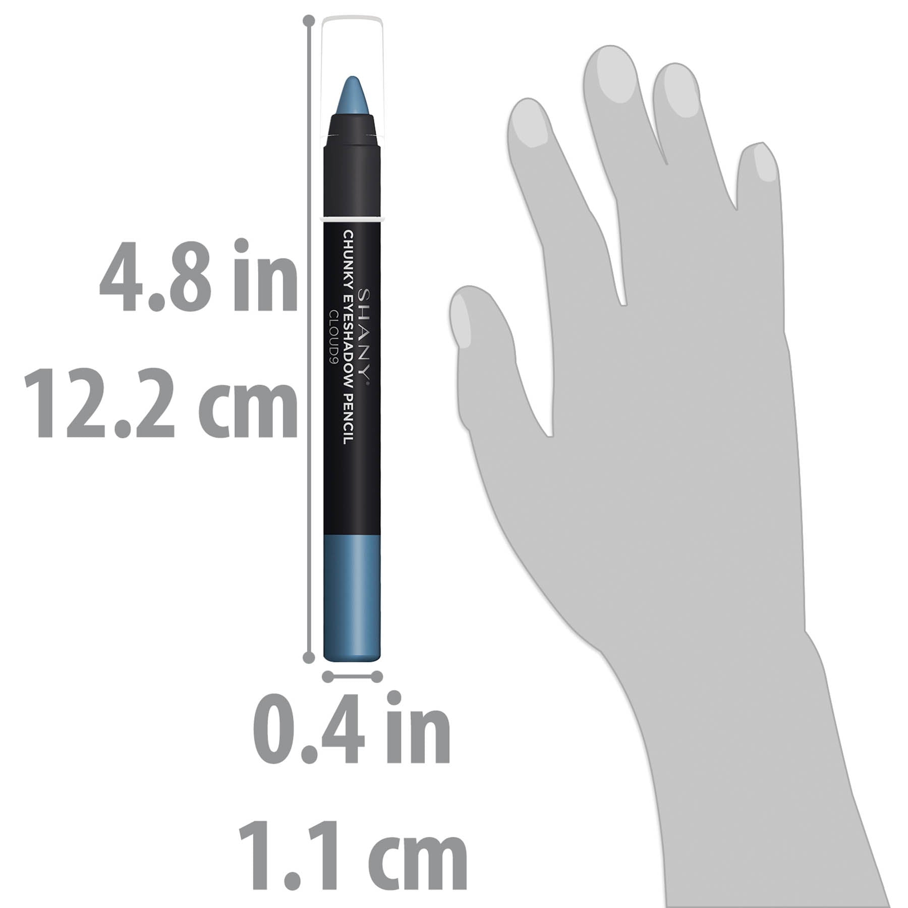 SHANY Chunky Eyeshadow Eye Pencil - Long Lasting Waterproof Eyeliner for Smokey & Bold Eye Makeup | Perfect for Party, Night Out & Special Occasions