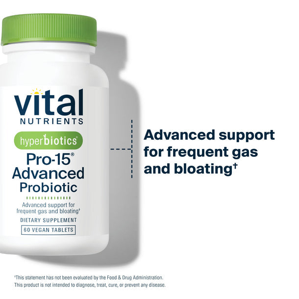 Vital Nutrients Hyperbiotics Pro 15® Advanced Probiotic Supplement - Supports Digestive Health & Immune System - Ideal for Daily Gut Wellness Routine