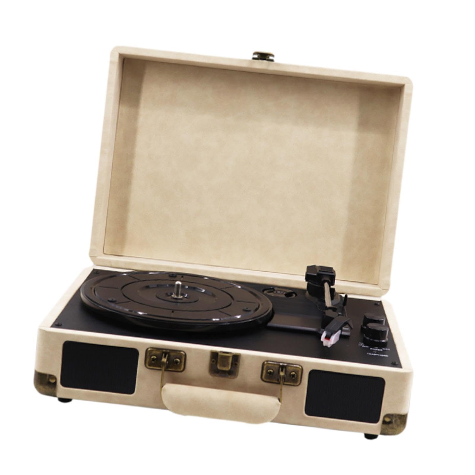 Ronyme Portable Suitcase Turntable with Built-in Speakers - 3 Speed Vinyl Record Player (33/45/78 RPM) for Home, Office & Travel - Perfect for Music Lovers & Vintage Decor