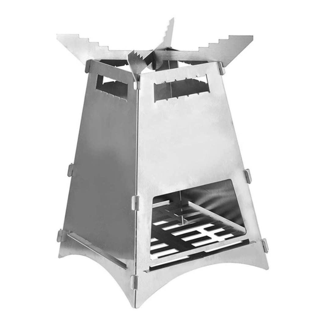 Lightweight Portable Camping Wood Stove - Compact Backpacking Hiking Stove for Outdoor Cooking, Picnics & Survival Gear | Perfect for Camping, Hiking & Emergency Preparedness