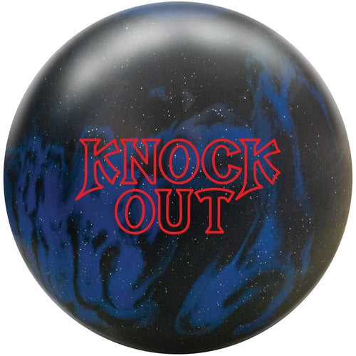 Brunswick Knock Out Solid Black Blue Bowling Ball - High Performance for Strikes & Spares | Perfect for League Play & Tournaments