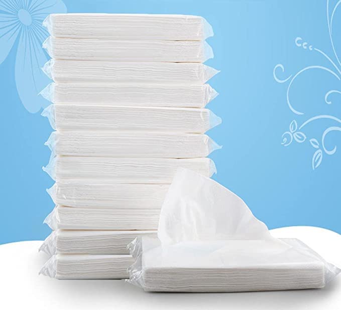 Premium Soft 2-Ply Facial Tissues - 6 Travel Packs (600 Pulls, 1200 Sheets) | Car Tissue Refill & Purse Essentials | Disposable Face Towels for On-the-Go, Office, Travel & Daily Use