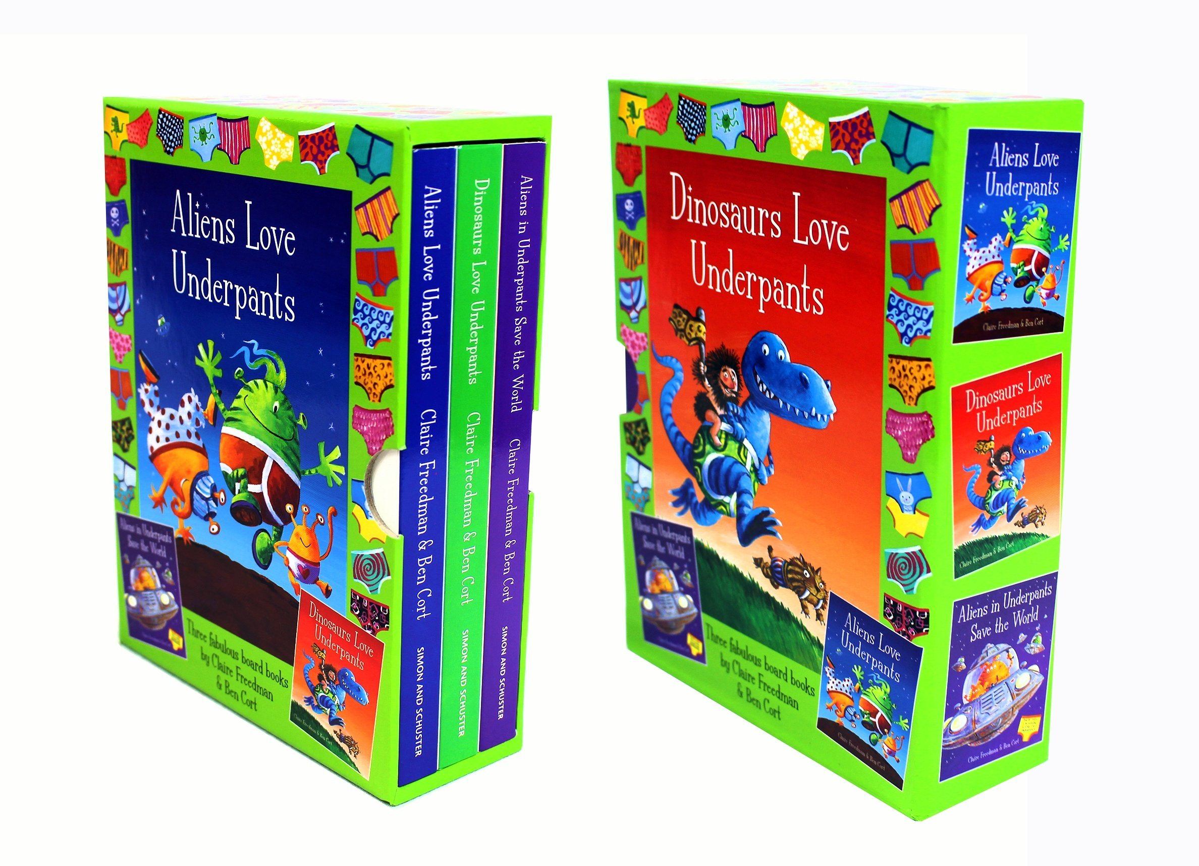 Alien & Dinosaur Love Underpants 3-Book Box Set - Fun Children's Bedtime Story Collection for Reading & Learning