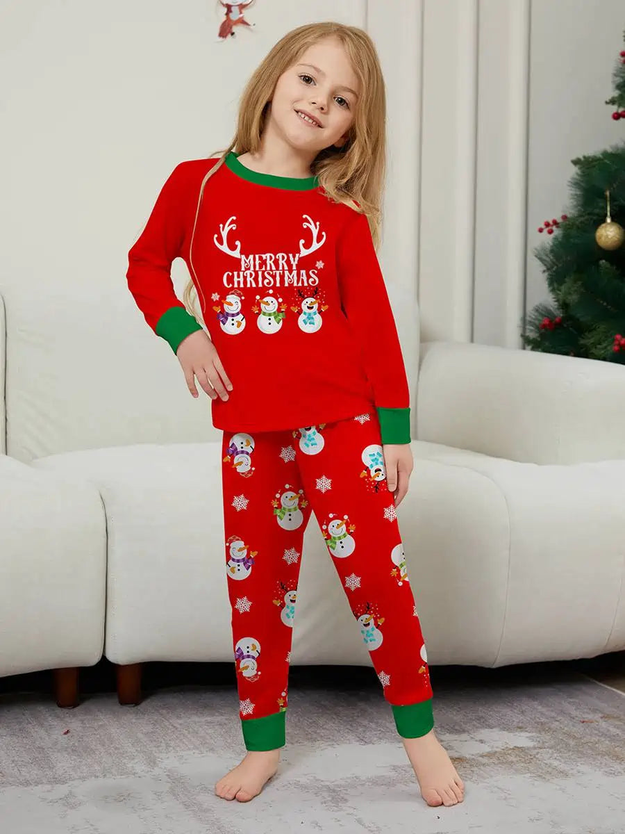 Snowman Christmas Matching Family Pajamas Set - Cozy Holiday Sleepwear for Adults & Kids - Perfect for Christmas Morning & Family Photos
