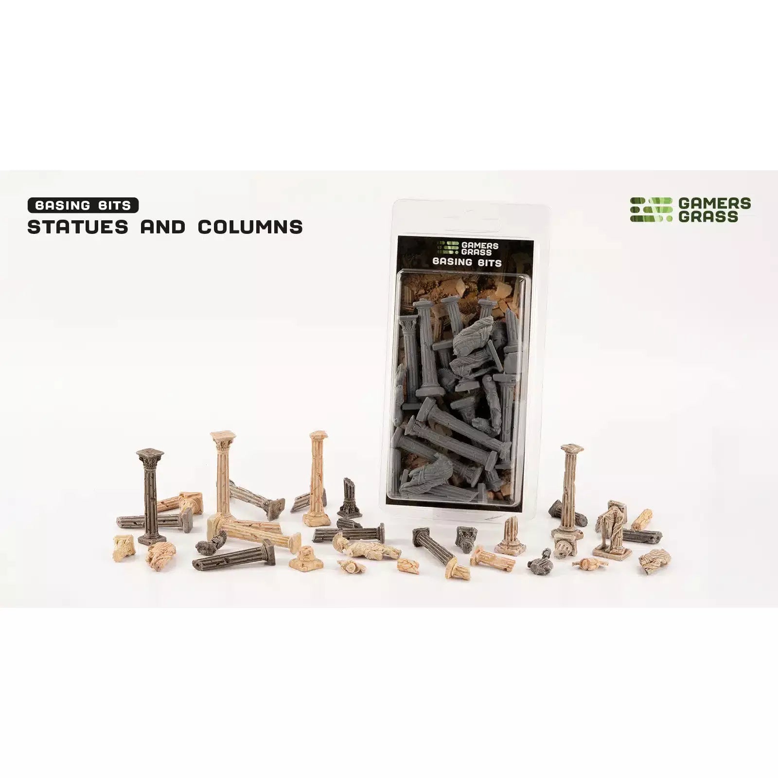 Basing Bits: Miniature Statues & Columns for Wargaming Terrain - Perfect for Tabletop RPGs, Dioramas, and Model Scenery
