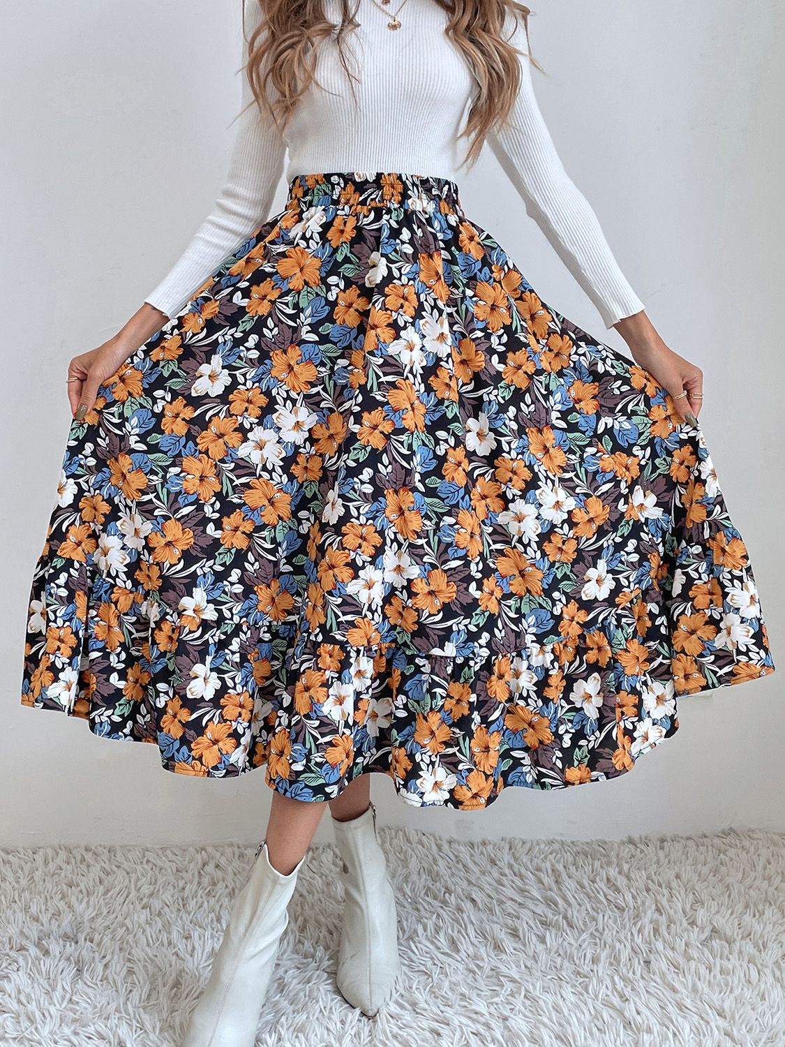 Stylish Printed Elastic Waist Leopard Skirt for Women - Comfortable Stretchy A-Line Mini Skirt - Perfect for Casual Outings, Parties & Date Nights