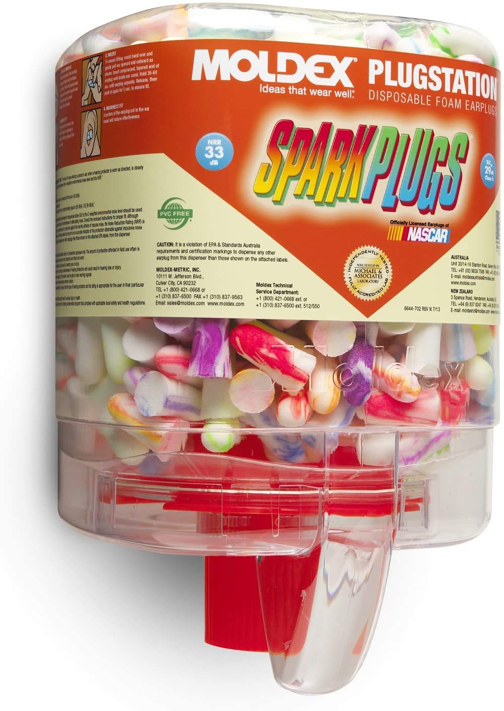 M6644 Extra-Soft Sparkplug Earplugs - 1000 Pairs Noise Cancelling Ear Plugs for Sleeping, Work & Travel - Comfortable Hearing Protection for Construction, Concerts & Loud Environments