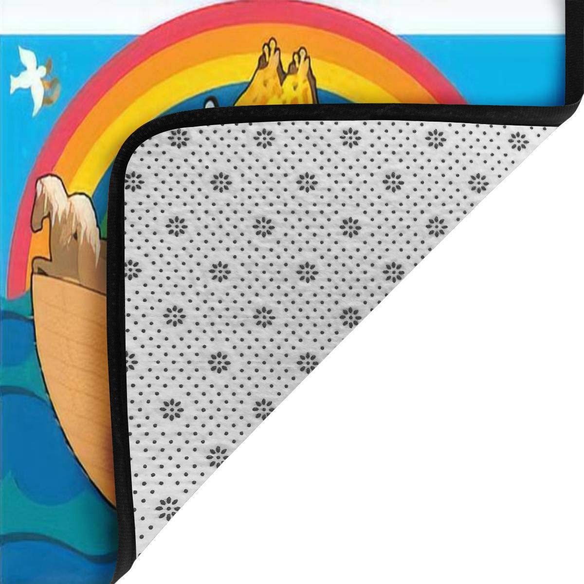 Noah's Ark Non-Slip Area Rugs - Soft Washable Throw Rug for Living Room, Nursery, Outdoor, Door Mat - Perfect for Home Decor, Kids Play Area & High-Traffic Entryways