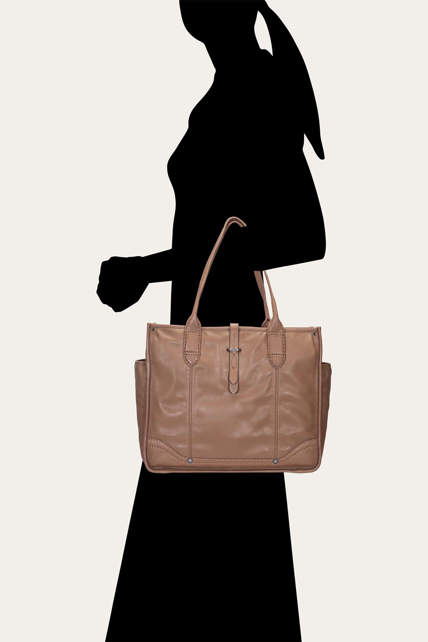 Stylish Beige Campus Tote Bag for Women - Durable & Spacious College Book Bag for School, Work & Travel