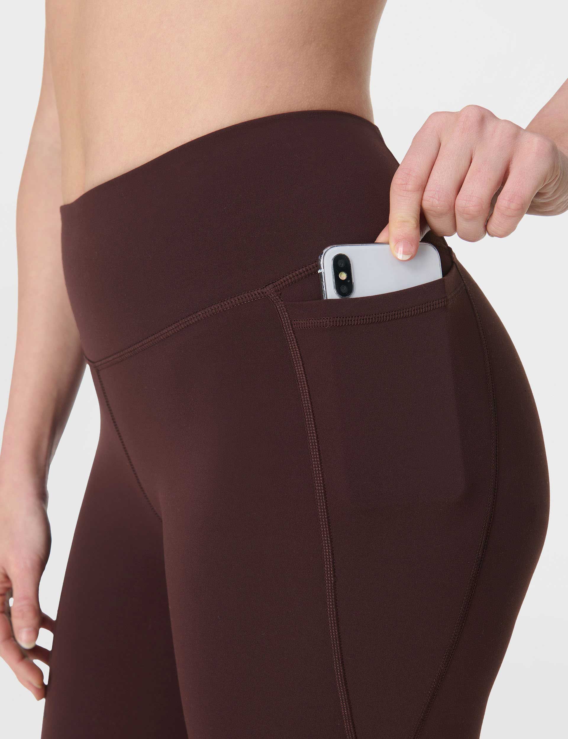 Ultimate Studio 7/8 Yoga Leggings for Women - Sable Brown | High Waist Workout Pants for Running, Gym & Lounge