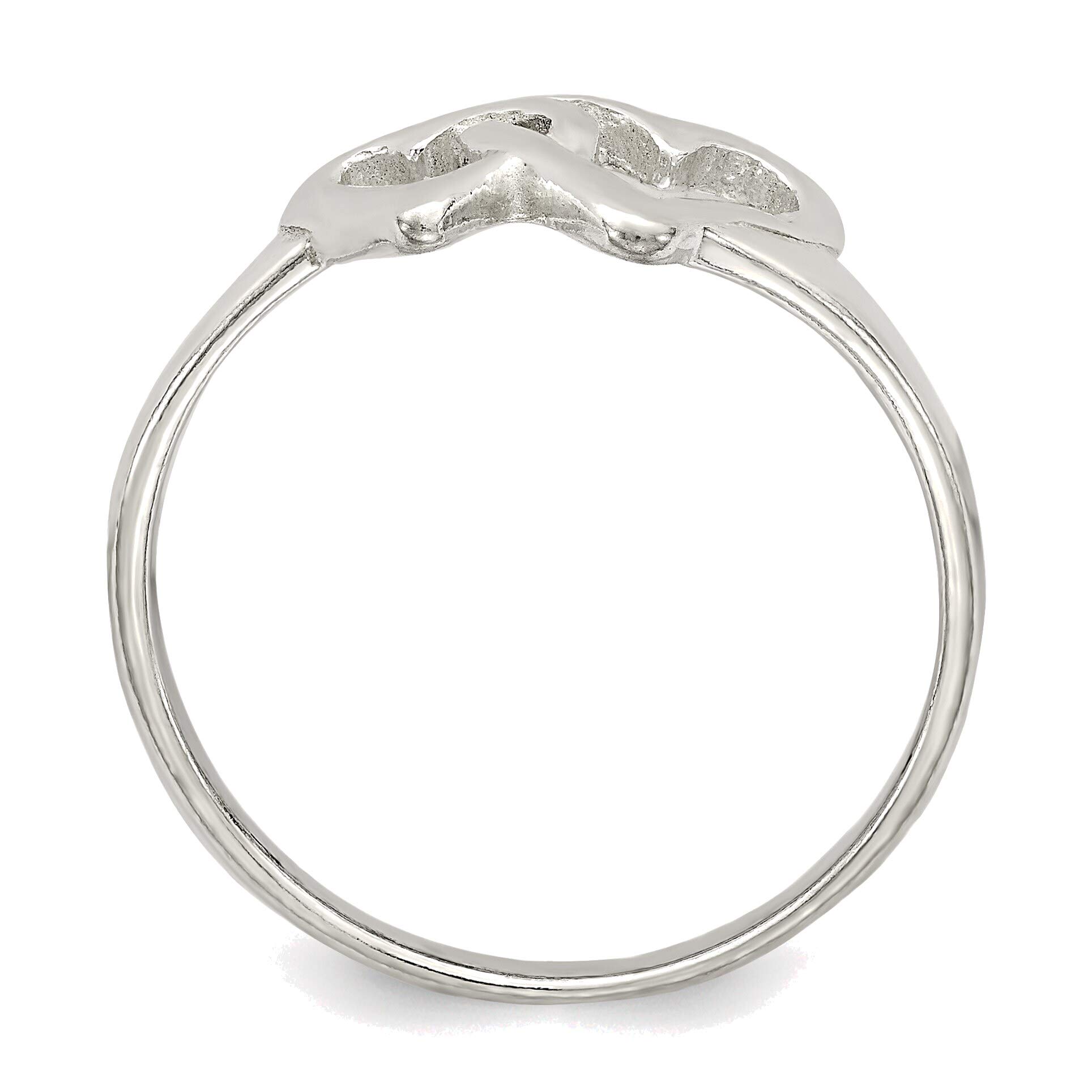 Bonyak Sterling Silver Heart Ring Size 8 - Perfect Gift for Her