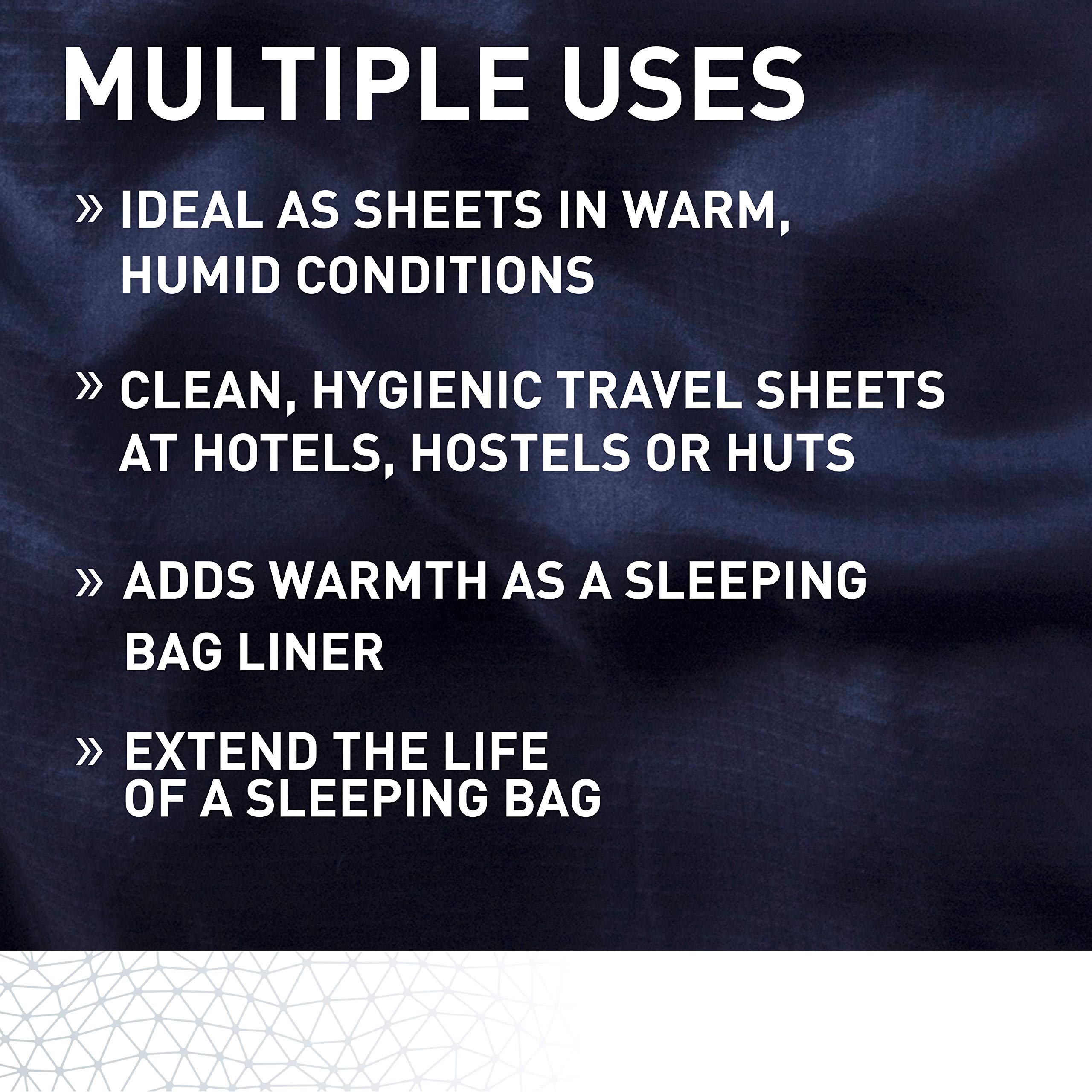 Sea to Summit Adaptor Coolmax Sleeping Bag Liner - Lightweight Travel Bedding for Camping, Hiking & Backpacking - Keeps You Cool & Comfortable in Warm Weather