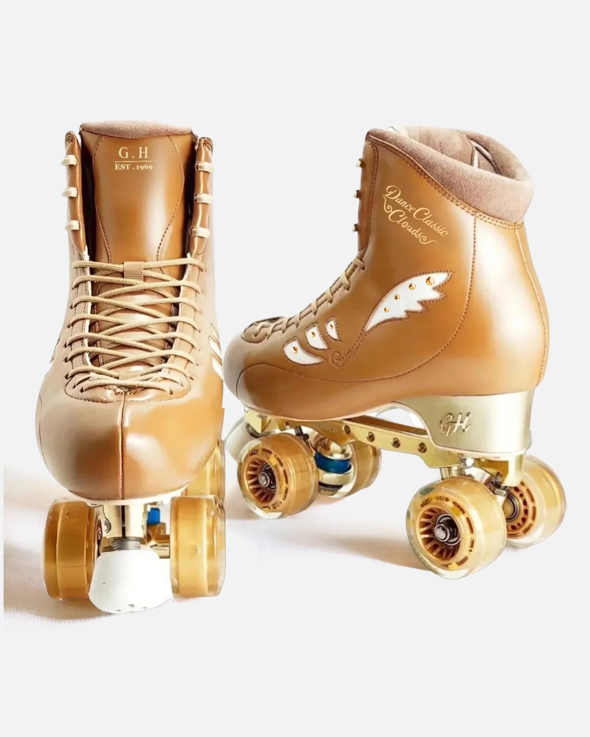 GH Dance Classic Clouds Quad Roller Skates for Adults - Vanguard or Jaboco Frame Options - Perfect for Roller Derby, Artistic Skating & Outdoor Recreation