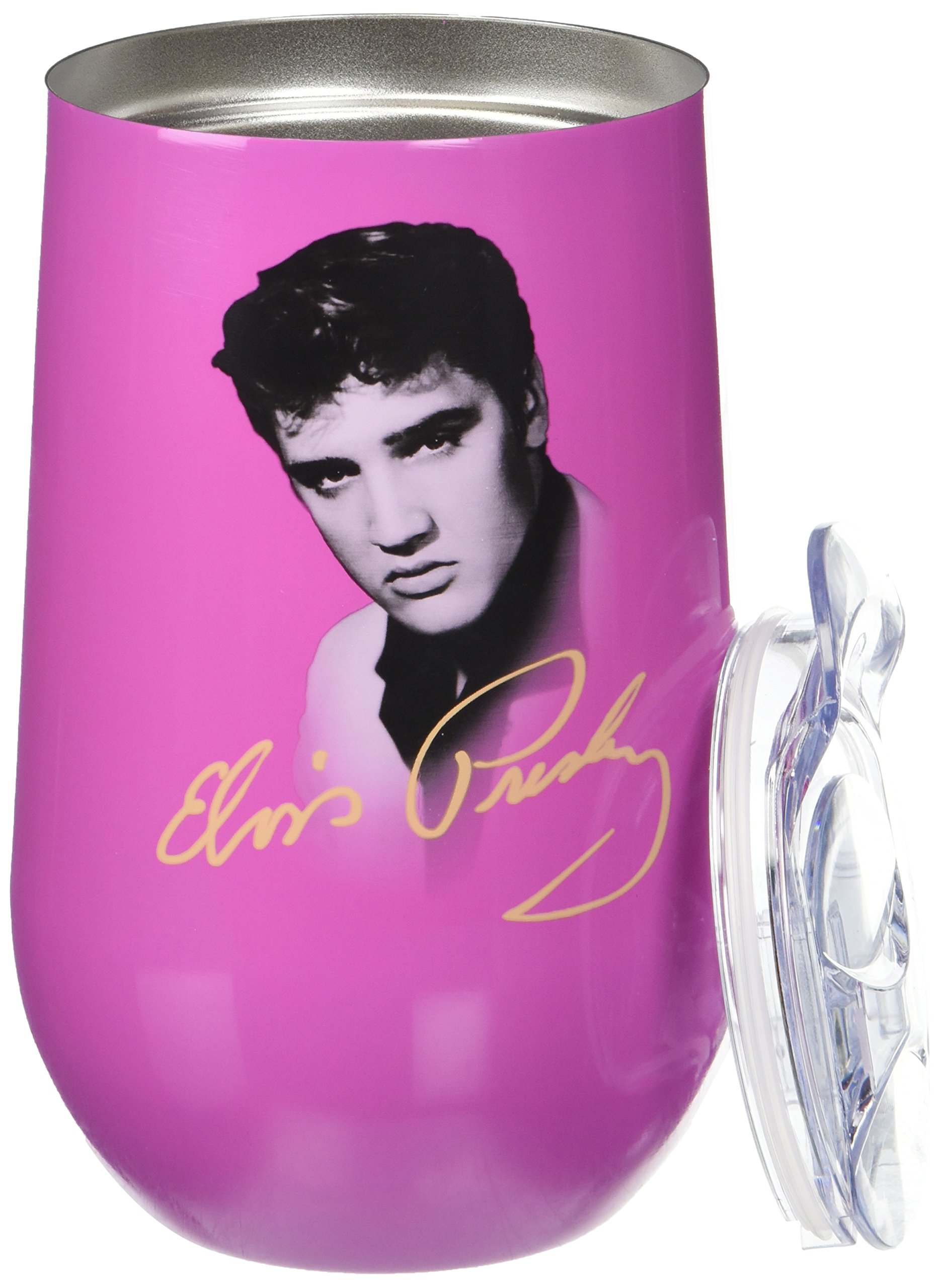 Elvis Presley Stainless Steel Wine Tumbler - 20oz Insulated Cup with Lid | Perfect for Concerts, Parties & Elvis Fan Gifts | Spooontiques 16947