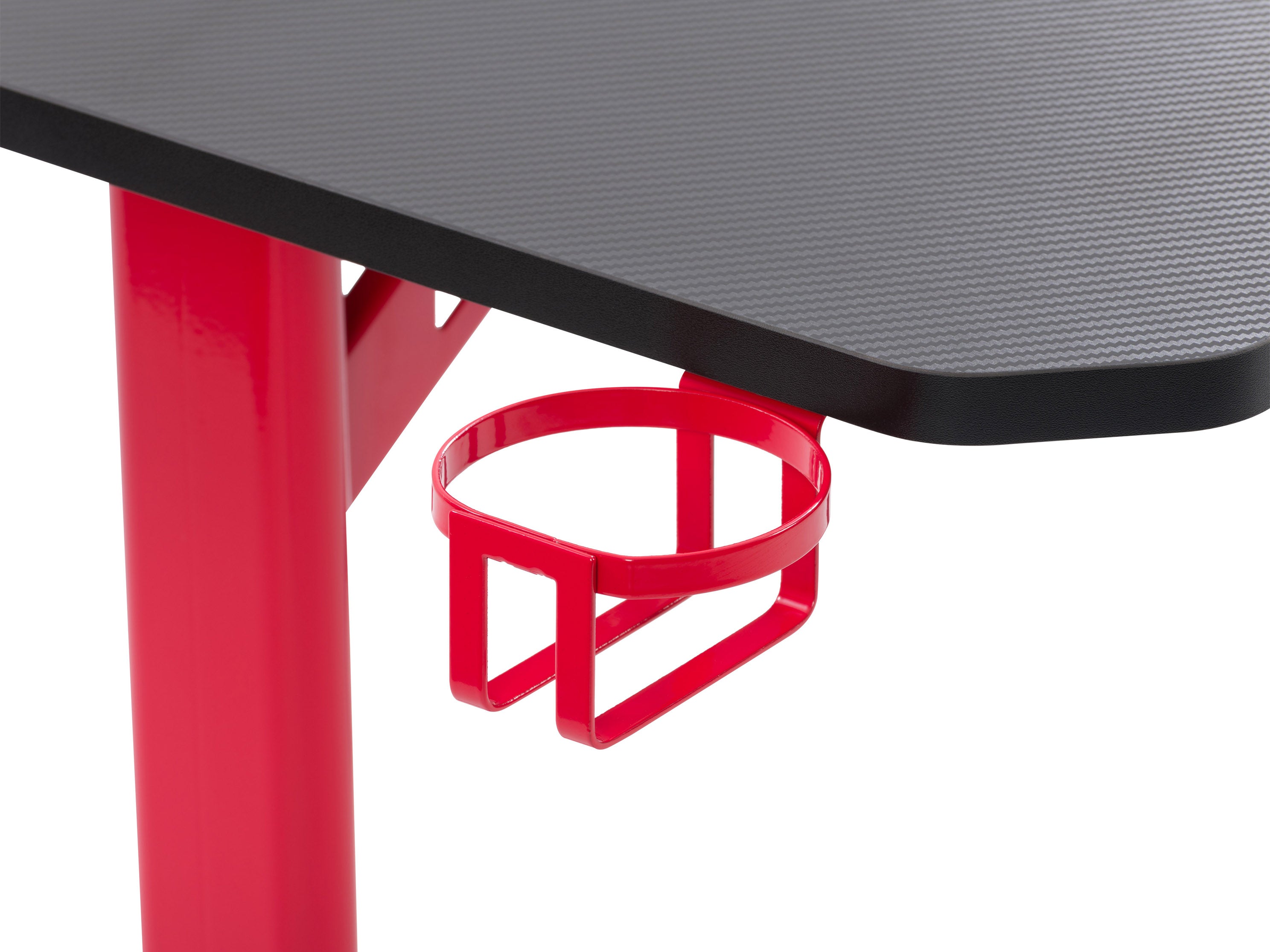 Premium Red and Black Gaming Desk - Ergonomic Design for PC & Console Gamers - Perfect for Home Office, Streaming Setup & Esports Tournaments