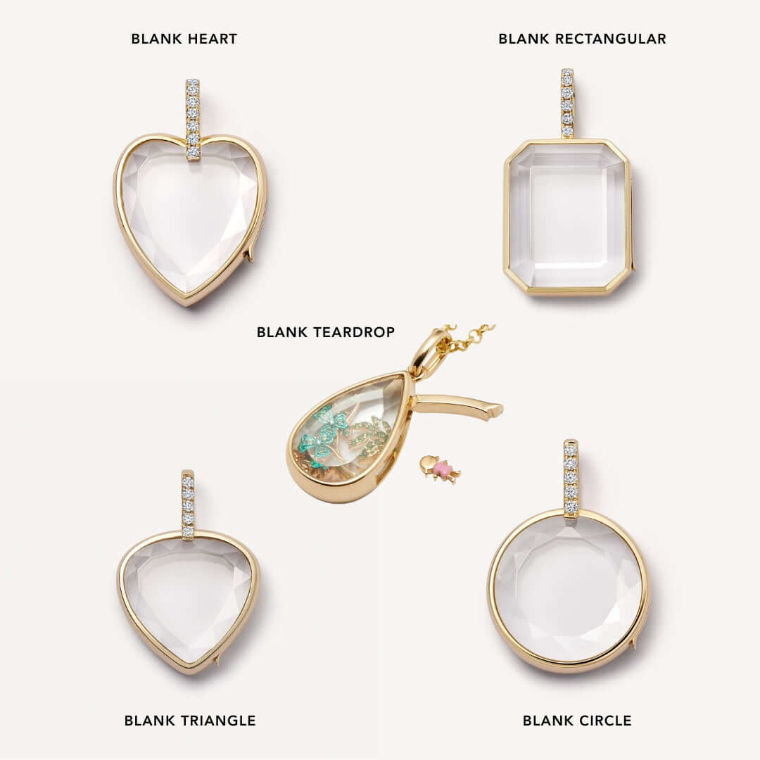 DIY Heart Gold Locket Necklace with Charms - Personalized Photo Pendant Jewelry for Women | JFN202 | Perfect Gift for Valentine's Day, Anniversary & Mother's Day