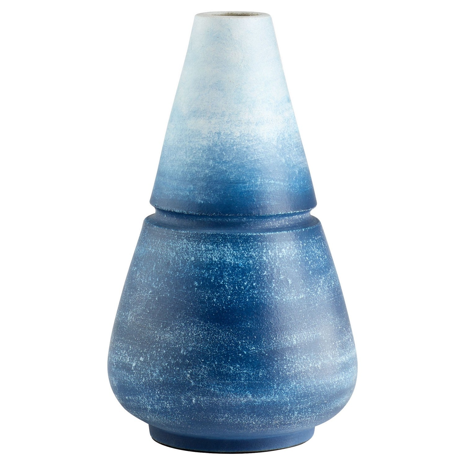 Cyan Design 11549 Amarna Vase - Small Blue Ombre Ceramic Vase for Home Decor, Wedding Centerpiece & Boho Table Decor