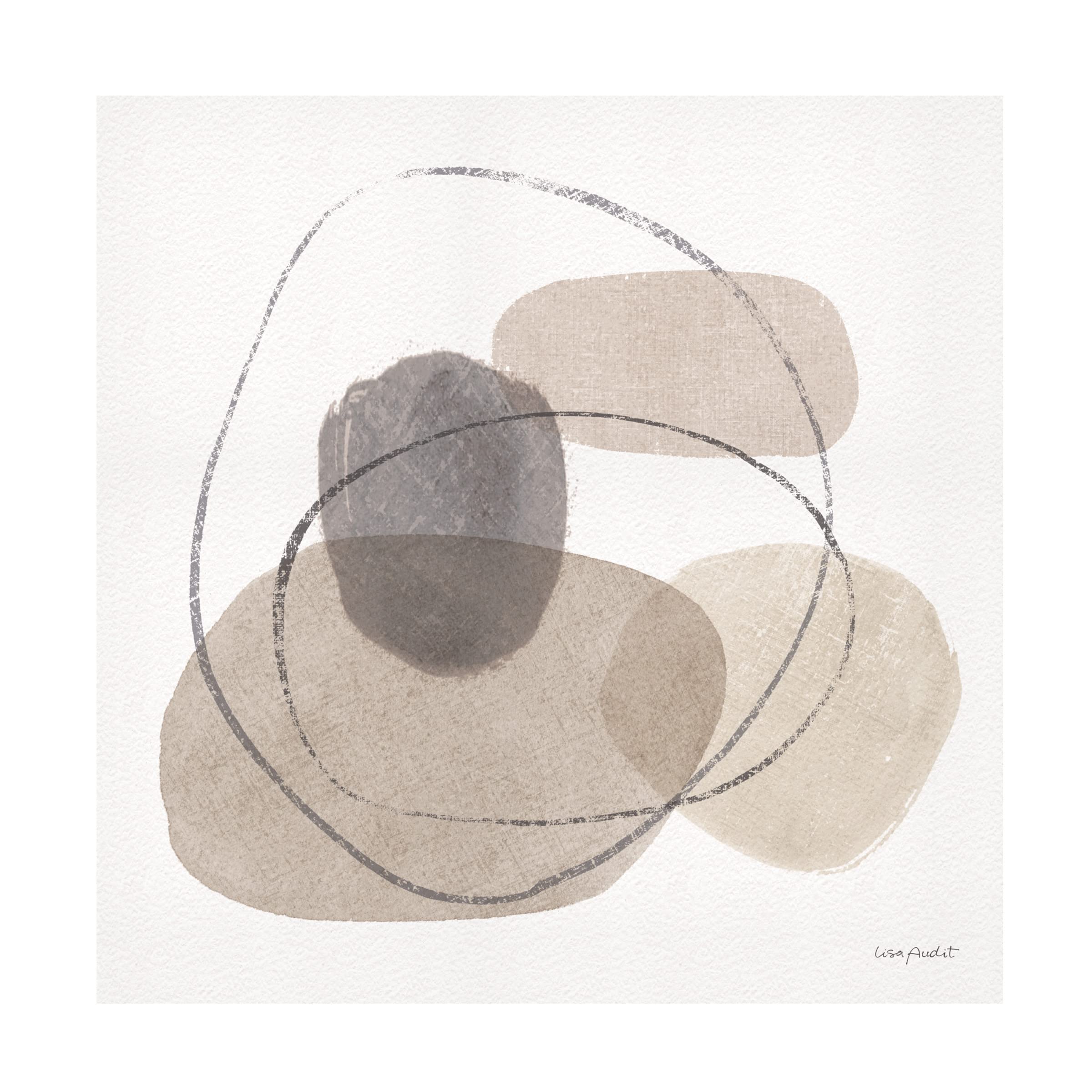 Lisa Audit 'Think Neutral 07' Abstract Canvas Wall Art - Modern Home Decor for Living Room, Bedroom & Office
