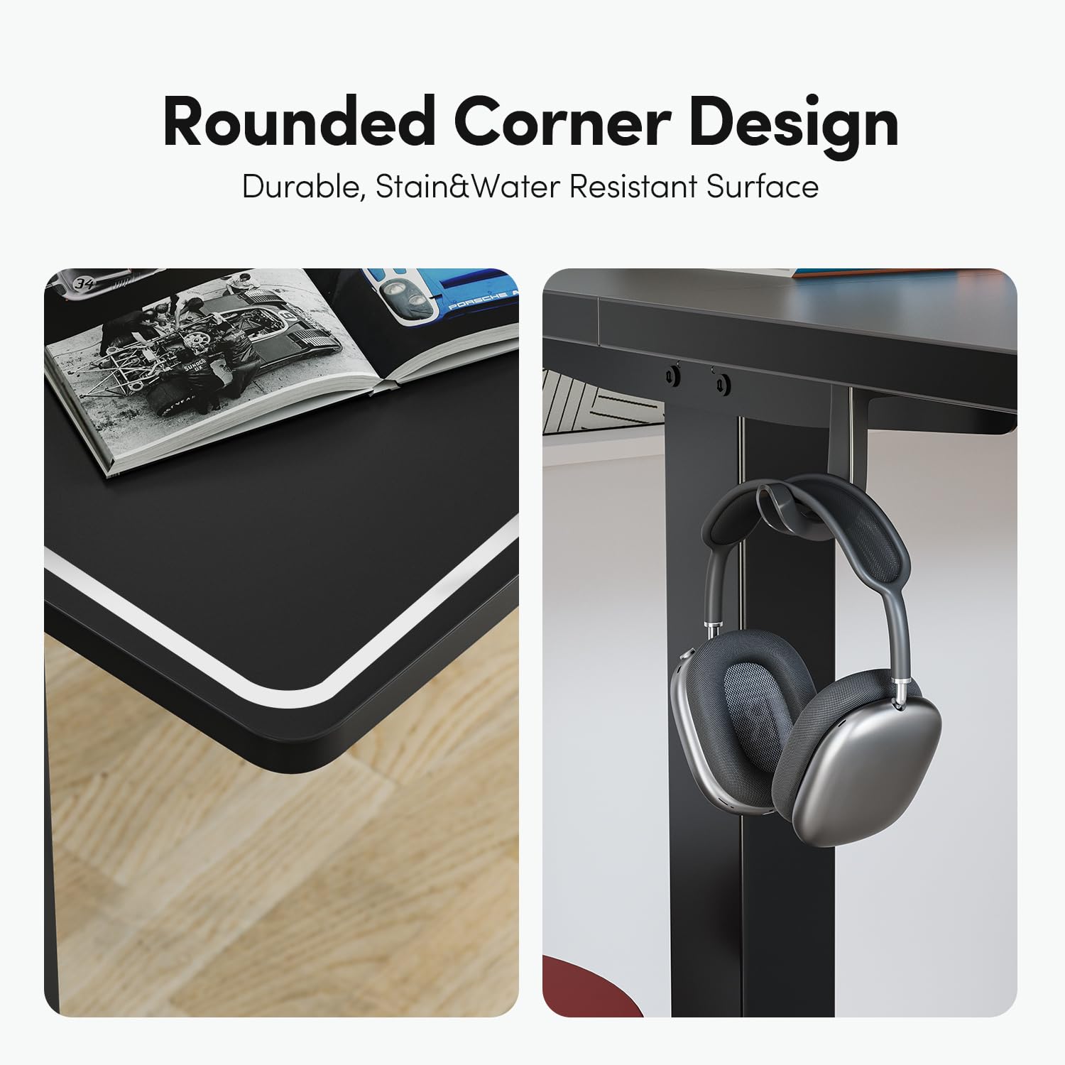 BANTI 40x24 Inches Electric Standing Desk with Drawer - Adjustable Height Sit Stand Desk for Home Office, Ergonomic Computer Desk (Black) | Perfect for Remote Work, Gaming & Small Spaces