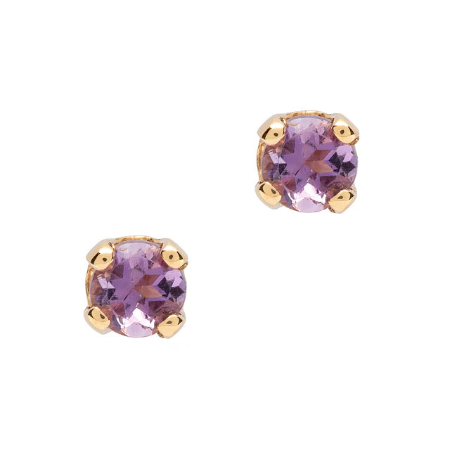 14K Gold Birthstone Stud Earrings 3.5mm - Perfect for Birthdays, Anniversaries & Special Occasions