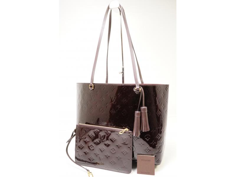 Authentic Pre-Owned Louis Vuitton Vernis Amarante Long Beach MM Shoulder Tote Bag M90475 220011 - Luxury Designer Handbag for Women, Perfect for Work, Travel & Everyday Use