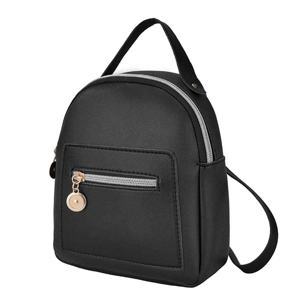 Stylish Women's Small Backpack Purse - Fashion Shoulder Bag with Phone Pocket for Casual Travel & Daily Use | Perfect as Messenger Bag, Crossbody Bag for Work, School & Outings (Black)
