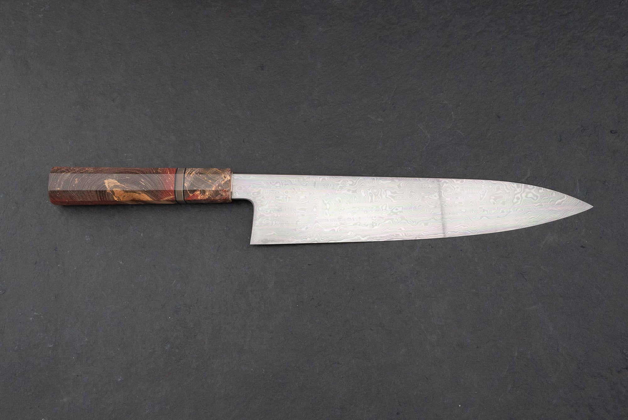 Premium Japanese Gyuto Knife 240mm - Handcrafted Coreless Damascus Steel by Shoichi Hashimoto & Naohito Myojin - Professional Chef Knife for Slicing, Dicing & Meat Cutting - Perfect for Home Cooks & Professional Kitchens