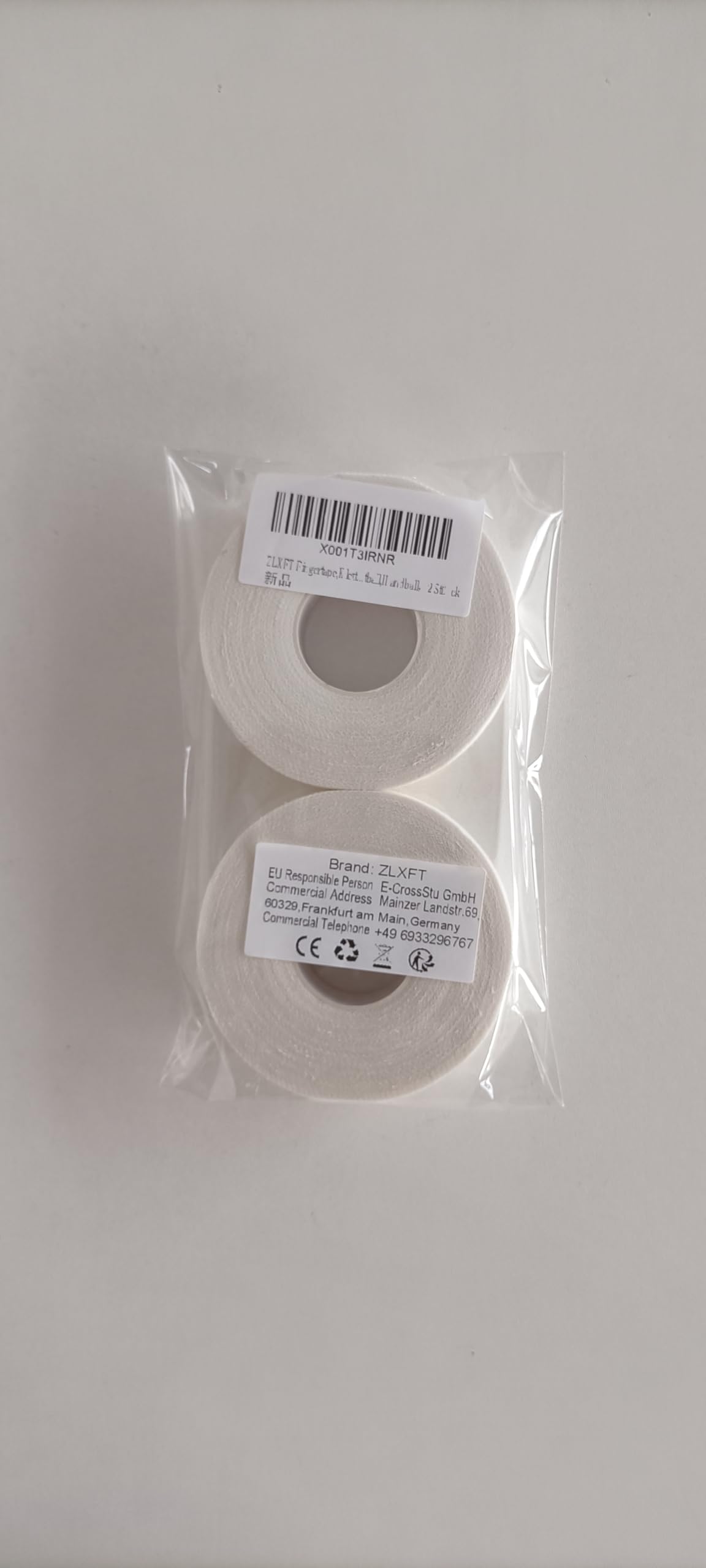 Premium Sports Tape with Strong Adhesive - 2 Pack Athletic Tape for Weight Training, Volleyball, Basketball & Handball | Ideal for Finger Wrapping, Injury Prevention & Joint Support During Sports Activities