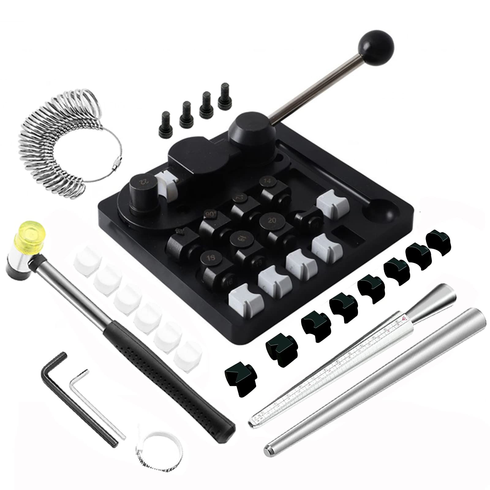 ANEWSIR Professional Ring Bender Tool Kit - Jewelry Making Machine with Multiple Dies, Ring Sizer Adjuster for Loose Rings, DIY Earring & Ring Maker Set - Perfect for Home Jewelry Crafting and Professional Jewelers