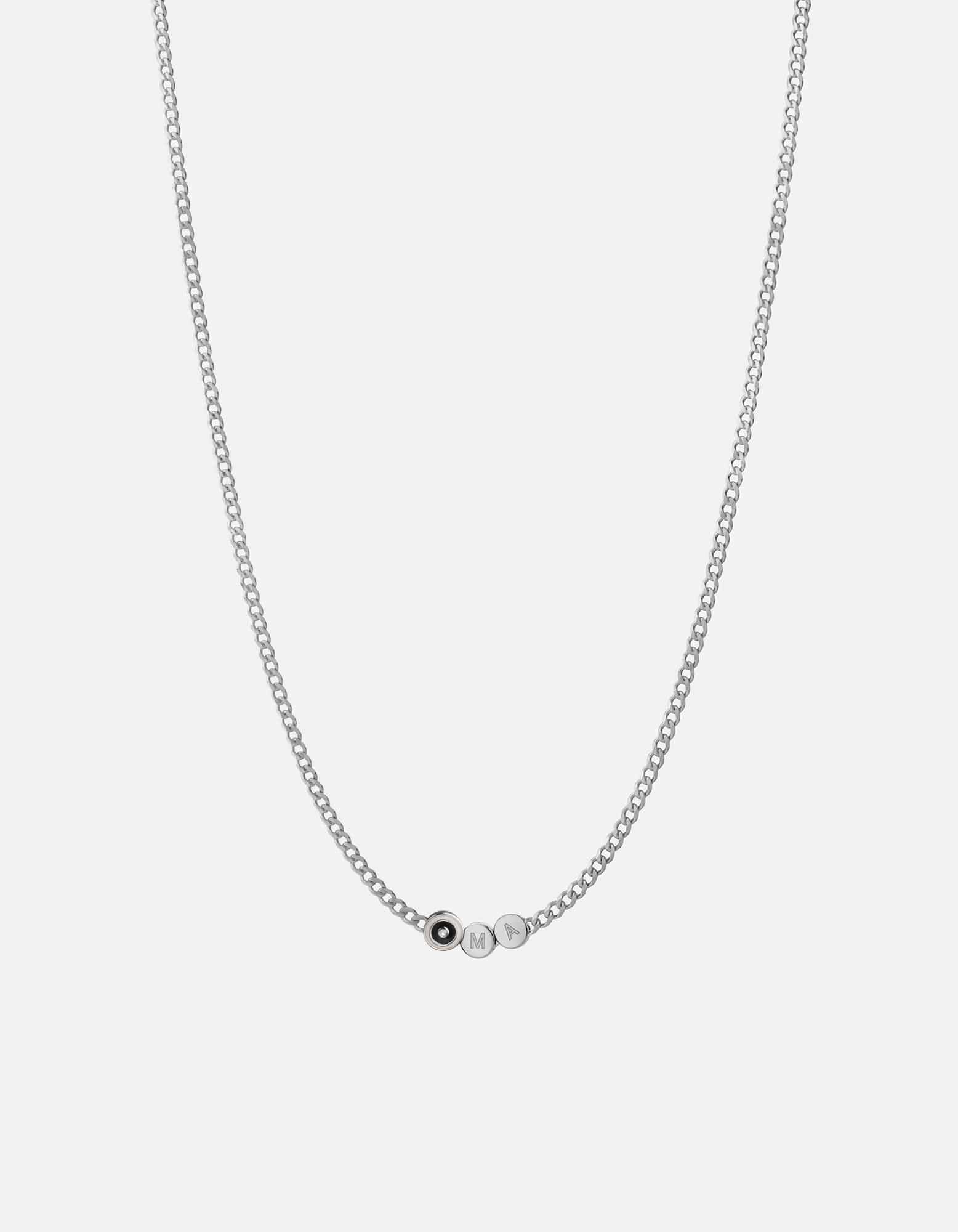 Opus Sapphire Sterling Silver & Black Chain Necklace for Women - Elegant Jewelry Gift for Birthday, Anniversary & Special Occasions