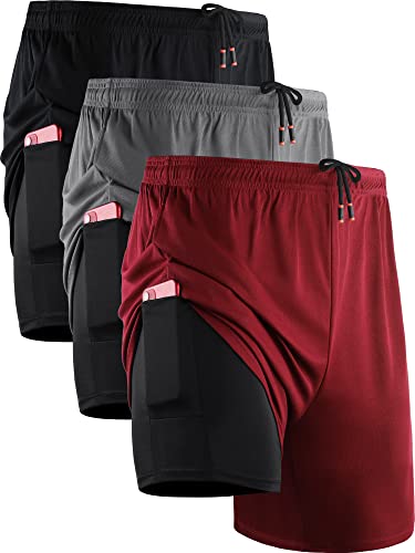 6070 Black/Grey/Red,3 Pack