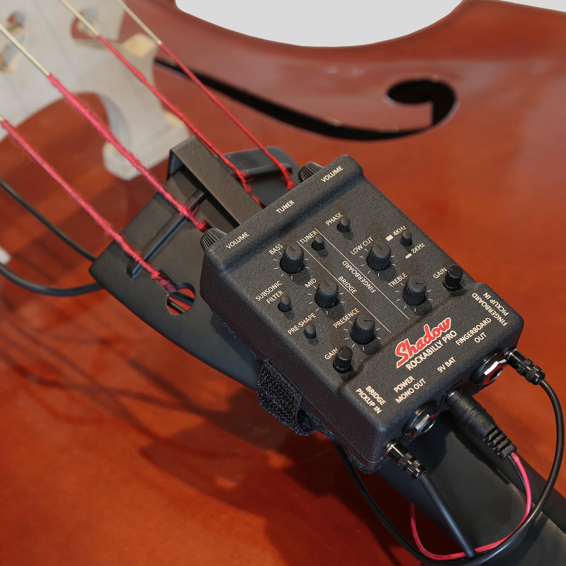 Shadow RB-PRO Rockabilly Pro Upright Bass Pickup & Preamp - Professional Acoustic Bass Pickup System for Live Performance & Studio Recording