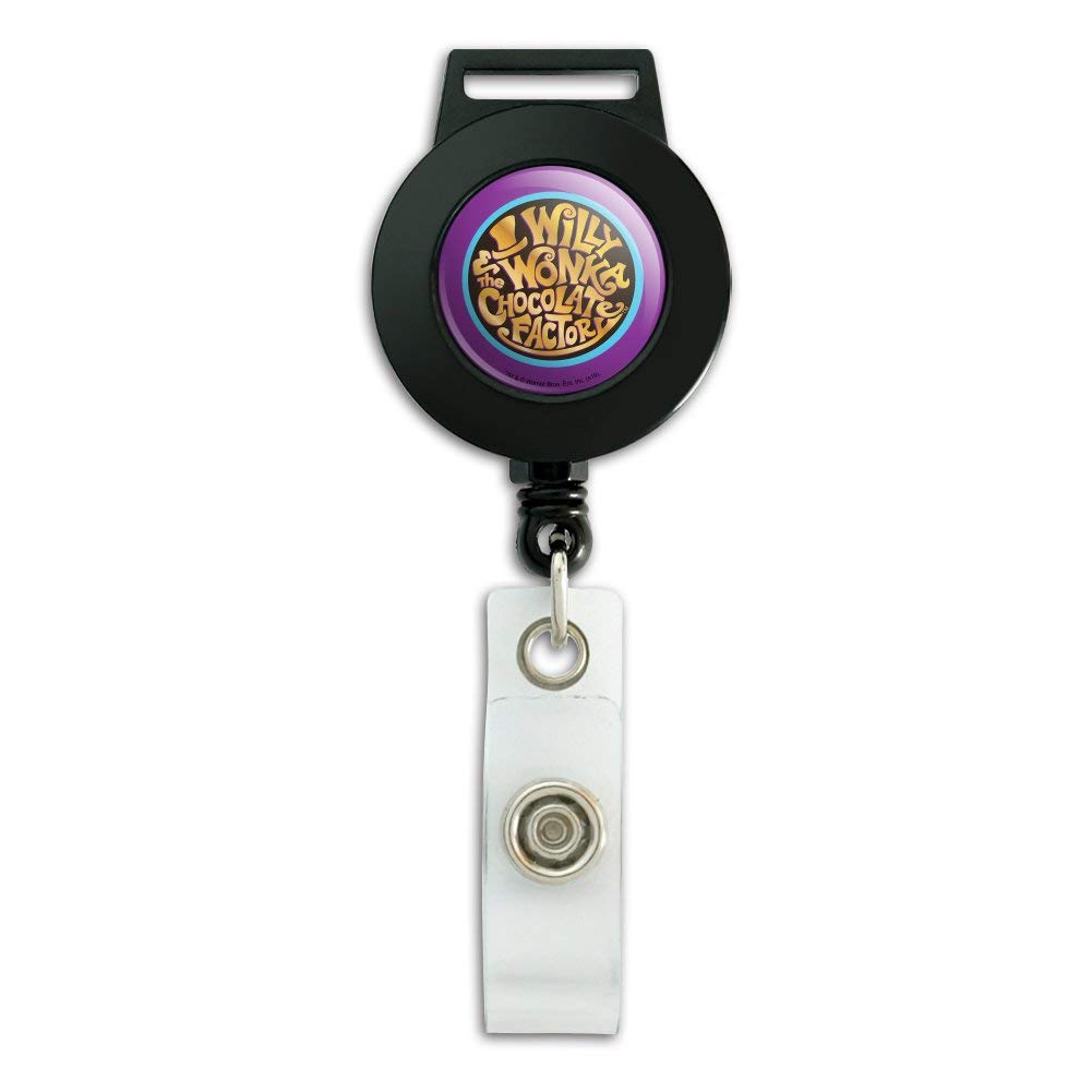 Willy Wonka and The Chocolate Factory Themed Retractable ID Badge Holder - Premium Logo Lanyard for Work, School, and Events