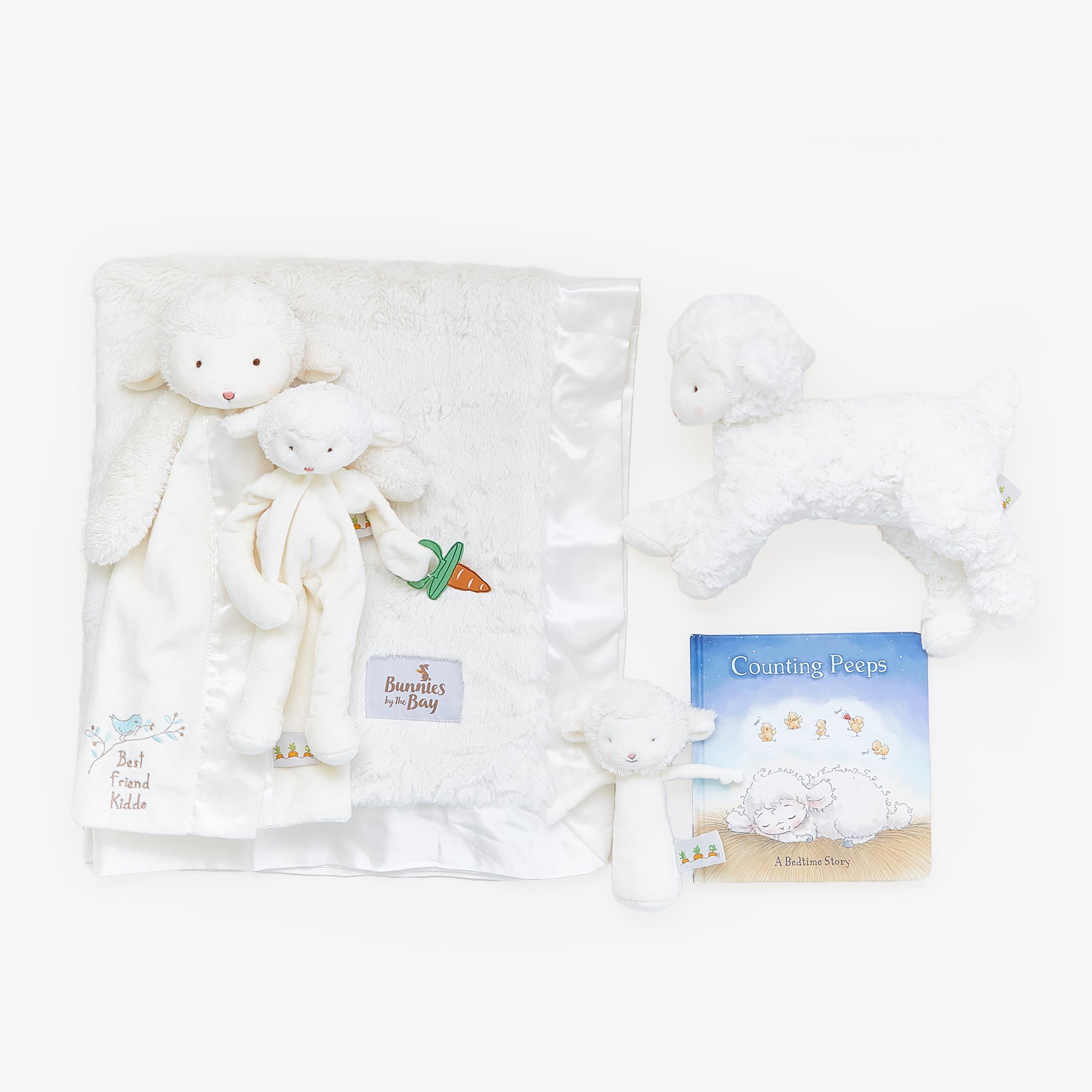 Bunnies Do Delight! Kids Gift Set - Soft Cream Plush Toy for Easter, Birthday & Baby Shower Presents | Perfect for Nursery Decor & Toddler Playtime