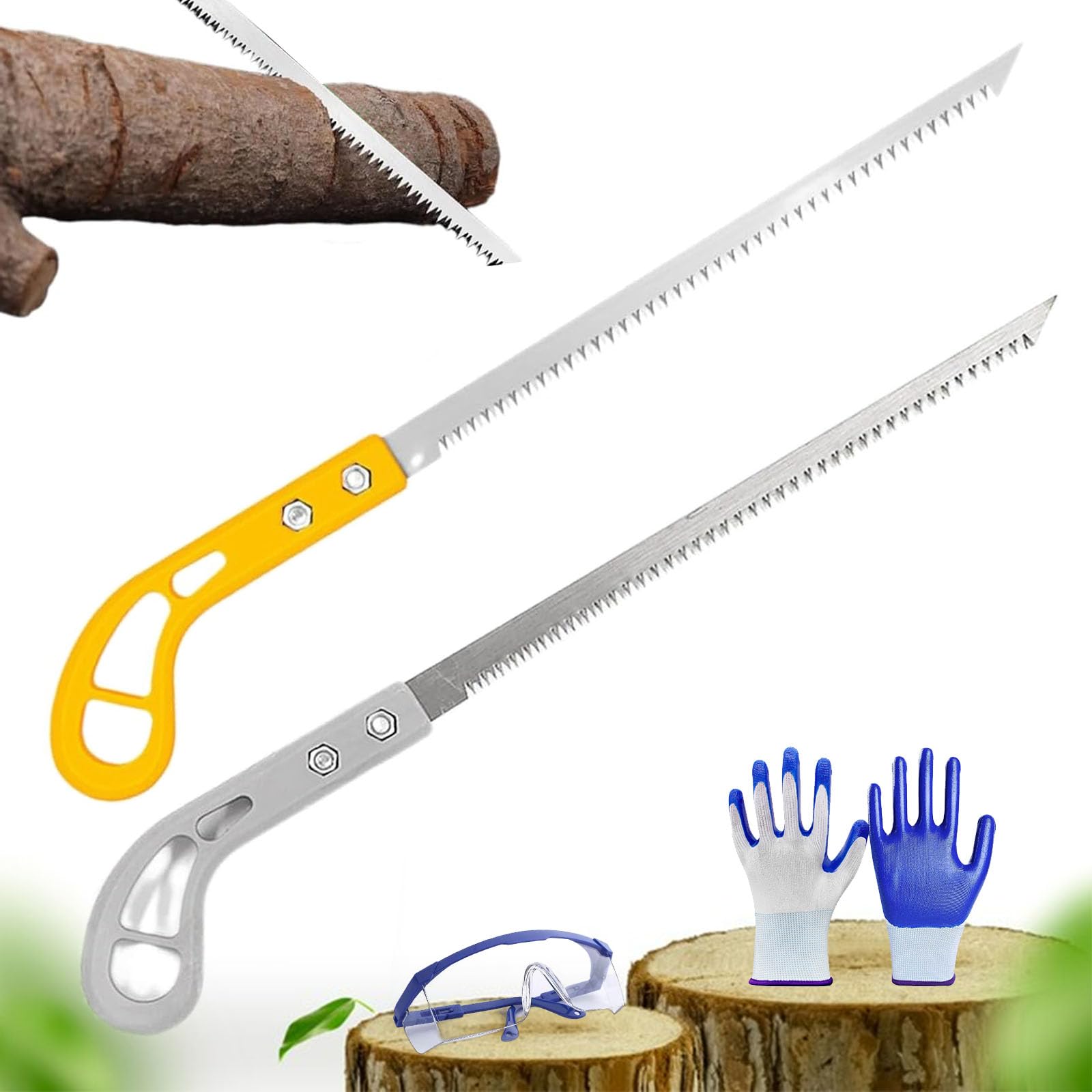 Flexaza 9 Inch Outdoor Portable Hand Saw - Sharp & Durable Folding Pruning Saw for Camping, Hiking, Gardening, Wood Cutting & Bushcraft Survival Tools