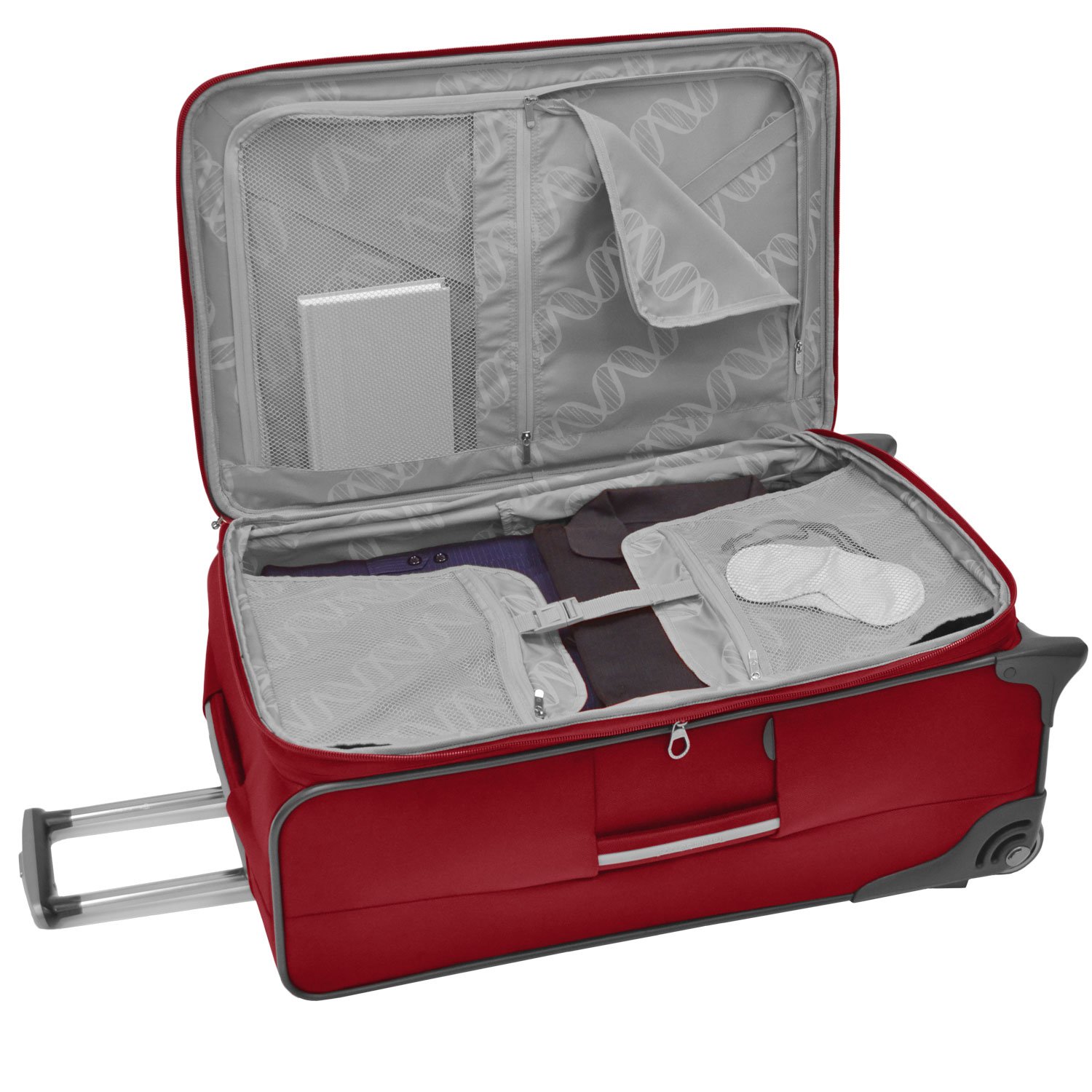 Traveler's Choice Birmingham 29-Inch Expandable Ballistic Nylon Rollaboard Suitcase - Durable Checked Luggage for Air Travel, Red | Perfect for International Trips & Long Vacations