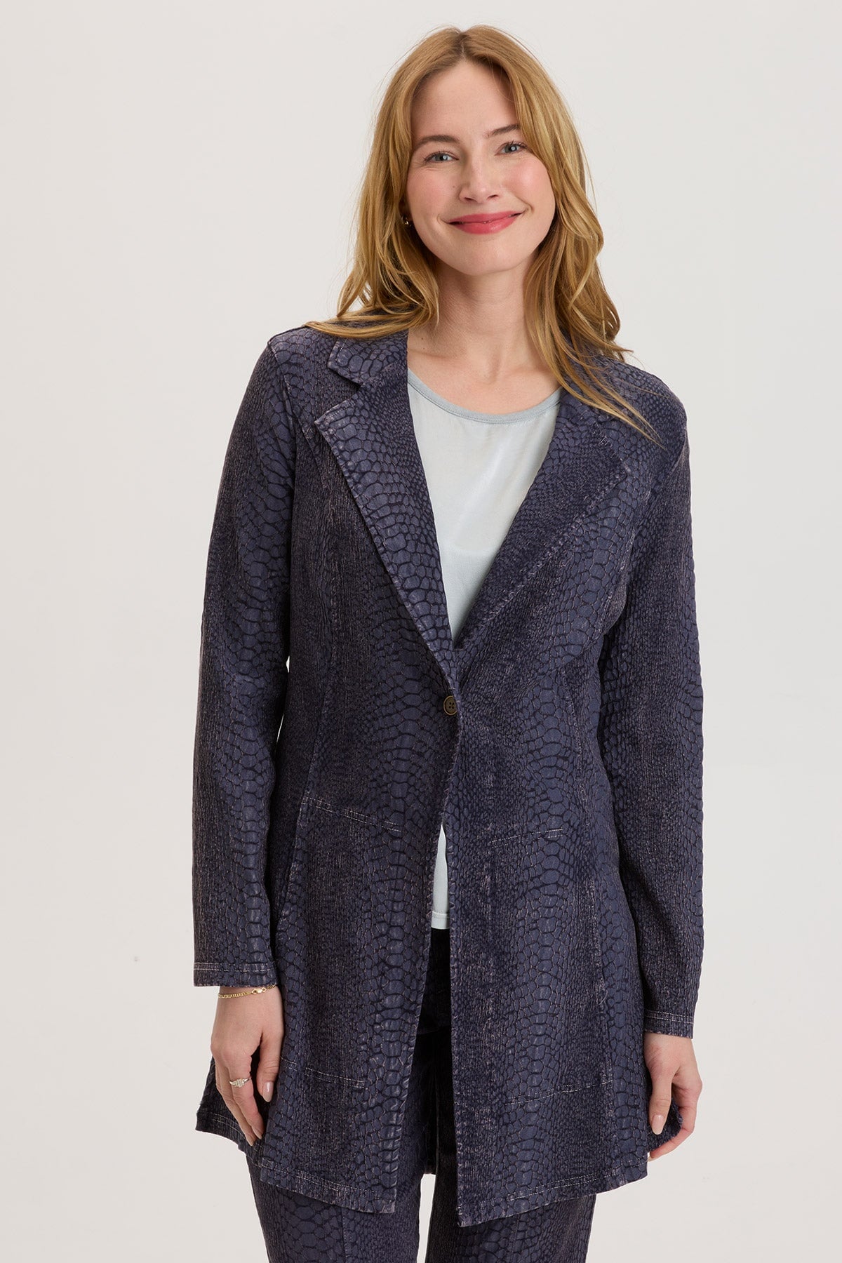 Rhodora Women's Long Blazer Jacket - Elegant Formal Coat for Office, Business, and Evening Events | Slim Fit Blazer for Workwear and Special Occasions